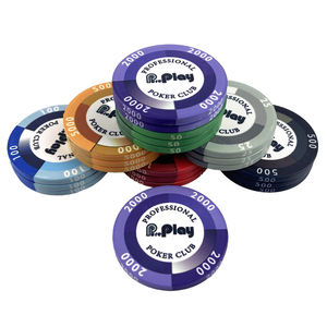 ถาดใส่ชิปโป๊กเกอร์เซรามิกขนาด 10 กรัม 40 มม. ระดับมืออาชีพ วัสดุดินเหนียวอย่างดี ดีไซน์เฉพาะตัว ปรับแต่งได้ พร้อมโลโก้สี สำหรับใช้ในคาสิโน - Product Image 3