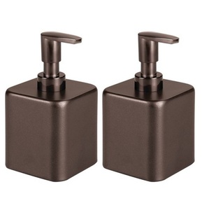 Colección de Calidad: Dispensador de Jabón Cuadrado Moderno con Acabado Esmaltado Marrón para Hogar, Hotel, Baño, Cocina, Decorativo de Alta Calidad - Product Image 1