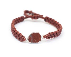 อัญมณีธรรมชาติที่ตัดเรียบด้วยการชุบเงินชุบด้วยมือปรับได้การออกแบบใหม่ของขวัญแฟนซีสำหรับสร้อยข้อมือด้ายของเธอ - Product Image 3