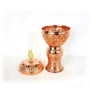 Brûleur d'encens arabe en cuivre, arôme islamique, Oud Bakhoor Dukhoon, dernière collection 2023 - Product Image 5