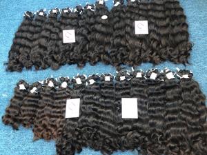 100% naturel aligné cuticule vierge cambodgien vietnamien Remy cheveux faisceaux 10-50 \ "vagues profondes peau trame Extension matière première - Product Image 3