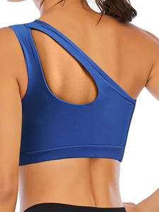 Venta al por Mayor OEM, Sujetador Deportivo Corto de un Solo Hombro para Mujer, 100% Algodón de Alta Calidad, Sin Costuras, MOQ Bajo - Product Image 4