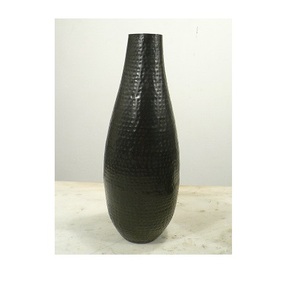Cast Aluminium Flower <b>Vase</b> for Home Decor Orange Colour - Product Image 5