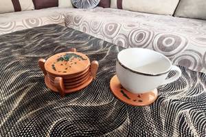 High-End Wooden and Stone <b>Coasters</b> for Coffee Mugs Classic Natural Wood, Round & Square <b>Drink</b> <b>Coaster</b> Options for Home, - Product Image 5