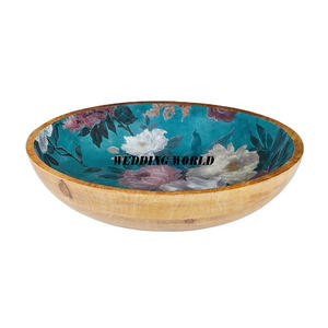 Tazón de chocolate de madera de diseñador de lujo Tazón dulce decorativo de la mejor calidad Tazón de chocolate de madera al por mayor de forma redonda - Product Image 5