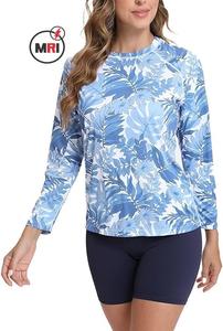 Fabricante de alta calidad al por mayor logotipo personalizado deportes de moda transpirable secado rápido manga larga viaje ropa de mujer Camisetas - Product Image 3