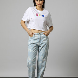 Hot Sales 100% Cotton Cropped t Shirts Women Quality Sports Crew Neck Plain Fitted Blank Women Crop <b>Top</b> t Shirts Short Sleeve - Product Image 6