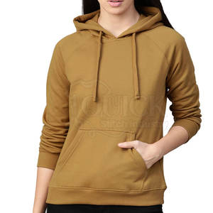 Sudadera con Capucha de Secado Rápido para Mujer, Mangas Largas, Algodón/Poliéster, Transpirable, Ecológica, con Logotipo Frontal - Product Image 1