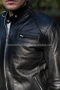 Chaqueta de moto de cuero genuino para Hombre | Cuero perforado de grano natural | Ropa de motorista elegante y protectora - Product Image 4
