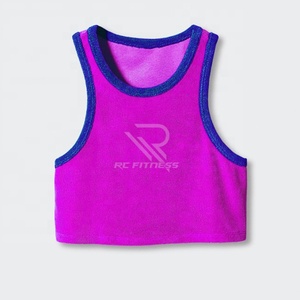 Chaleco con Logotipo Personalizado, Top Corto de Verano para Mujer, de Algodón Acordonado - Product Image 4