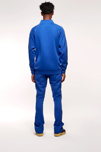 Survêtements brodés OEM prêts à être expédiés fabriqués en usine pour hommes, 2 pièces grande taille, ensembles de vêtements de sport pour hommes avec logo personnalisé - Product Image 2