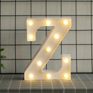 Lampada LED 3D a Forma di Lettera Z, Illuminazione Decorativa per Insegne Alfabetiche - Product Image 1