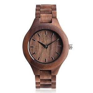 Reloj de Cuarzo Redondo de Madera Citizen para Hombre con Diseño Art Deco, Hecho a Mano, Personalizado, Tamaño al por Mayor - Product Image 4