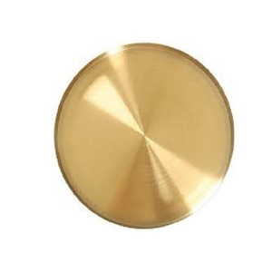 Bandeja de servicio de cobre de forma redonda, mesa elegante clásica hecha a mano, chapada en oro con mango de diseñador, bandeja de servicio de cobre - Product Image 6