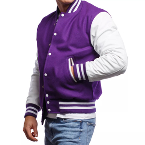 OEM Varsity chaquetas personalizadas en blanco Varsity Chenille parches Letterman Varsity chaqueta de gran tamaño de béisbol universitario chaqueta para los hombres - Product Image 4