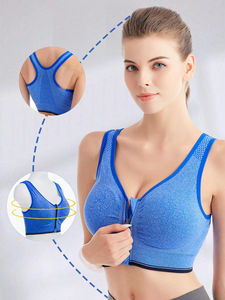 Soutien-gorge de sport à la palangre pour femmes Rembourré Soutien moyen Soutien-gorge de sport sans couture Gym Running Workout Respirant Fast Dry Running Sport Bra - Product Image 4