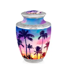 Urne funéraire en forme de croix céleste pour cendres humaines, urnes métalliques magnifiquement fabriquées à la main pour cendres, urne personnalisée avec gravure - Product Image 4