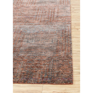 พรมขนสัตว์ผสมไหมไผ่ถักมือสีน้ำตาลเบจ ลาย Chaos Theory ดีไซน์คลาสสิกแบบนามธรรม สำหรับตกแต่งห้องนั่งเล่นที่บ้าน - Product Image 4