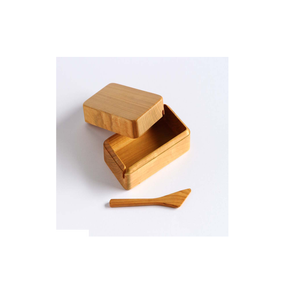 Boîte à beurre en bois de la meilleure qualité couvercle en bois et couteau plateau de stockage de fromage boîte conteneur produit le plus vendu - Product Image 2