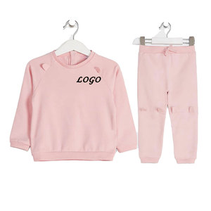 Ensemble sweat-shirt et survêtement avec logo personnalisé Survêtements pour enfants en molleton sur mesure pour l'entraînement - Product Image 2