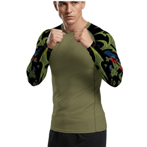 Custom Logo Rashguard Jiu Jitsu BJJ <b>Compression</b> <b>Shirt</b> MMA <b>Shirt</b> for Men Sublimated Full Long Sleeves Rash Guard Wholesale Price - Product Image 1