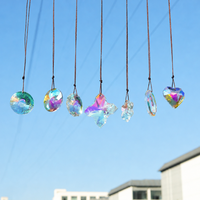 Attrape-soleil papillon en cristal, pendentif prisme suspendu, décoration arc-en-ciel pour fenêtre et jardin, cadeau de mariage