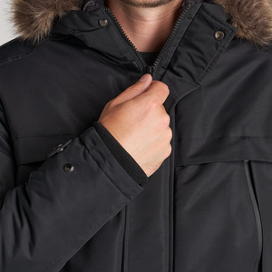 Vente en gros Parka longue à capuche rembourrée pour hommes de grande taille pour l'extérieur Veste d'hiver imperméable et respirante de haute qualité - Product Image 3