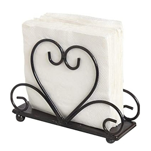 Porte-serviettes carré en aluminium pour table à manger avec rangement pour mouchoirs et anneaux à serviettes - Décoration de fête écologique - Product Image 6