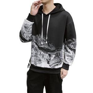 Sudaderas con capucha de estilo callejero de algodón liso de peso pesado para hombre al por mayor de fábrica, jersey de hombro caído personalizado para hombre y mujer de invierno - Product Image 3