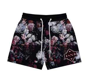 Short de fitness en maille avec impression par sublimation graphique personnalisé pour hommes 100% polyester confortable ceinture élastique décontracté numérique - Product Image 6