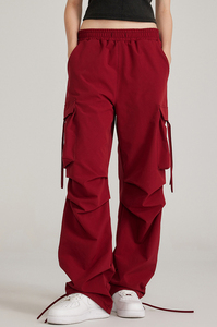 Venta al por mayor 100% de alta calidad Multi bolsillo con elástico de residuos de los hombres personalizar Logo hombres de talla grande Unisex personalizado pantalones de carga para los hombres - Product Image 2