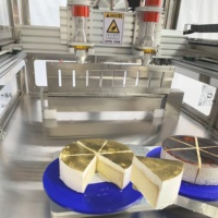 Machine de découpe automatique des aliments avec technologie ultrasonique, nettoyage automatique, sécurité en acier inoxydable pour la transformation des gâteaux congelés