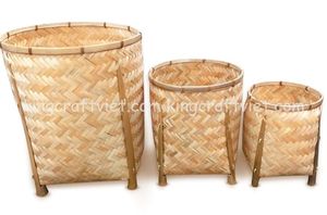ยอดขายในช่วงฤดูร้อนตะกร้าไม้ไผ่จาก100% วัสดุธรรมชาติขายส่งใหม่ล่าสุดตะกร้าเก็บ - Product Image 6