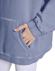Nouveauté : sweat à capuche en molleton délavé à l'acide pour homme, 100% coton, coupe classique, écologique - Product Image 6