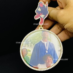 Joyería STAR, Colgante Unisex de Oro de 10K con Diamantes Cultivados en Laboratorio, Corte Brillante, Estilo Hiphop, Personalizable, para Uso Diario - Product Image 5