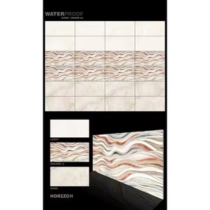 12x24 último lujo 3D ondulado diseñador Inkjet 300x600mm azulejos de pared de cerámica con textura esmaltada 30x60cm para porcelana Interior de la casa - Product Image 3