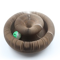 Griffoir pour chat Magic Organ pliable en carton ondulé avec boule à clochette, jouets interactifs pour chat, lot en gros