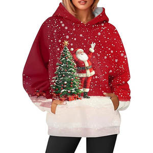Latest Designs Custom Anti-pilling breathable <b>hoodies</b> for woman Street Winter Own Logo Premium Quality <b>Christmas</b> <b>Hoodies</b> - Product Image 5