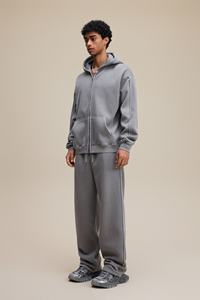 Sweat-shirts en coton 100% de 420 g/m², impression personnalisée, broderie de logo, polaire épaisse, sweat-shirt à fermeture éclair surdimensionné pour l'hiver - Product Image 3