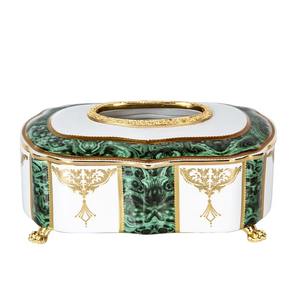 ที่ใส่กระดาษเช็ดปากแบบโลหะสีทองพร้อมเคลือบสีสำหรับตกแต่งโต๊ะดีไซน์สุดสร้างสรรค์ - Product Image 5