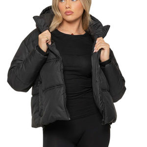 แจ็กเก็ตขนเป็ดแขนยาวสำหรับผู้หญิงแจ็กเก็ตกันลมเสื้อแจ็กเก็ตขนเป็ดสำหรับฤดูหนาวออกแบบโลโก้ได้ตามต้องการ - Product Image 5