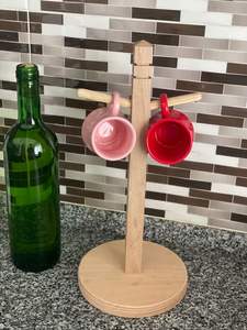 Soporte de Madera de Bambú para Tazas, Organizador de Almacenamiento para Cocina, Exhibidor Colgante para Tazas de Café, Té y Bebidas - Product Image 5