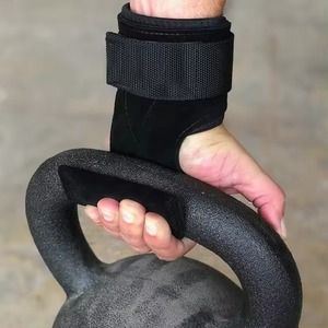 Bodybuilding <b>Power</b> Training Weight Lifting Heavy Hooks Straps, Pull up Hooks Hand Grip Protection <b>Wrist</b> Straps - Product Image 4