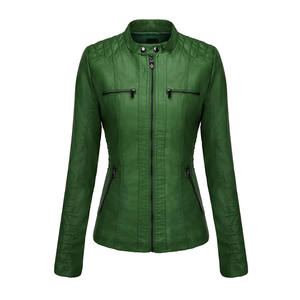Blouson aviateur en cuir véritable chaud d'hiver pour femmes vente en gros imprimé de haute qualité fini avec des vestes respirantes pour femmes - Product Image 4