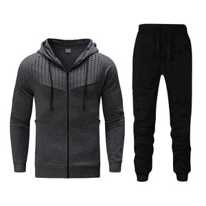 Vente chaude dernière conception hommes polaire survêtement vêtements d'hiver en polyester motif solide - Product Image 1