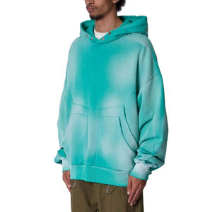 เสื้อฮู้ดซักกรดแบบสวมหัวสำหรับผู้ชายเสื้อมีฮู้ดโอเวอร์ไซส์ลาย500Gsm แสงแดดซีดจางออกแบบโลโก้ได้ตามต้องการ - Product Image 6