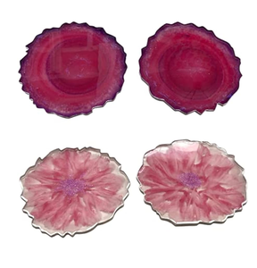 Posavasos de resina epoxi, alfombrillas y almohadillas para Decoración de mesa, posavasos de resina epoxi, precio barato, artesanías naturales - Product Image 2
