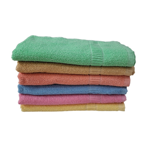 Serviette de bain de luxe 30x60 pouces 650GSM 100% coton avec motif rayé bleu soyeux et texture moelleuse certifiée GOTS pour les chaînes hôtelières - Product Image 6