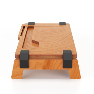 Supporto per Laptop portatile all'ingrosso in compensato di betulla supporto monitor pc Creative Lap Desk eco-friendly per ufficio - Product Image 3