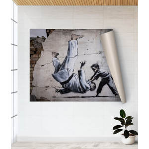Impresión de arte de grafiti de Banksy Judoka: lienzo decorativo para pared, póster enrollado - Product Image 1